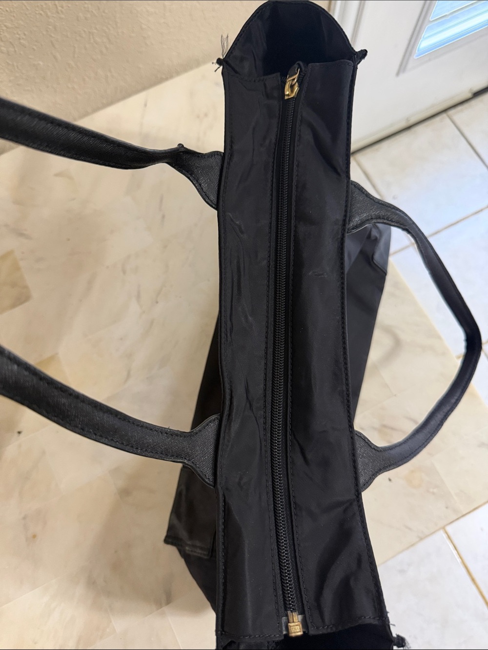 Tory Burch Black Nylon Logo Tote - Picture 4 of 12